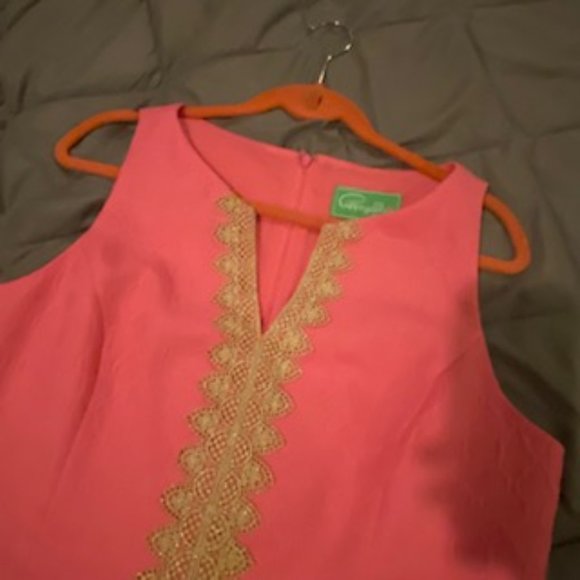 Pappagallo Bubblegum Pink and Gold Summer Dress Size 12 - Never Worn! - Picture 2 of 8